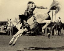 [rider on bucking bronc]